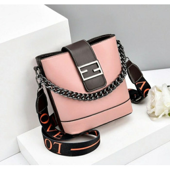 Tas wanita selempang rantai elegan-pink